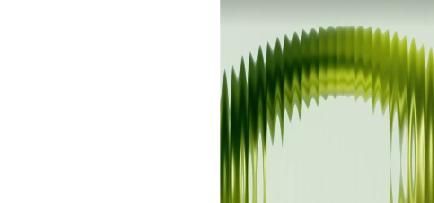 Best 3D modeling software abstract green 3D shape with repeating curved ridges