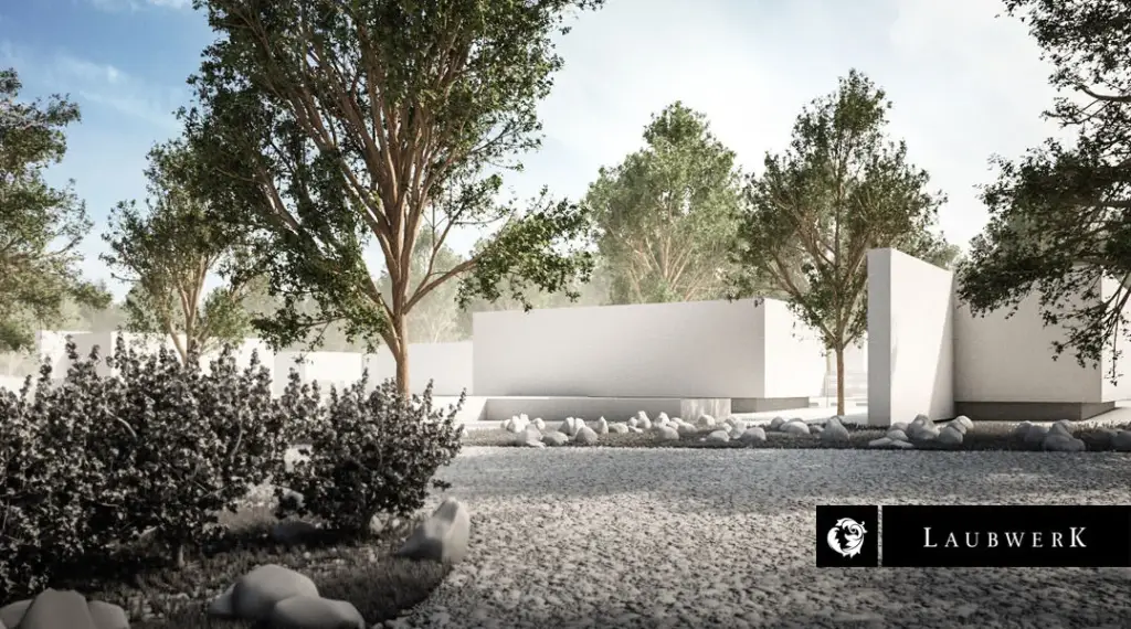 Laubwerk plant kit preview with detailed 3D trees for architectural visualization