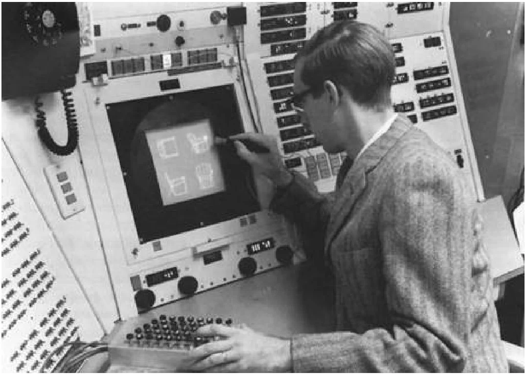 Early computer prototype used for visual optimization and interface experimentation