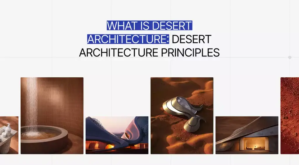 Desert architecture concepts with organic forms and interiors, desert architecture principles