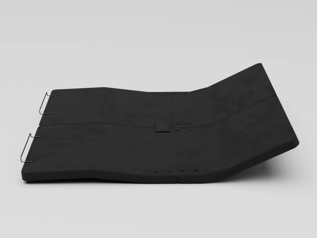 3D-render van het bedframe van Eight Sleep uit de product-CGI-campagne