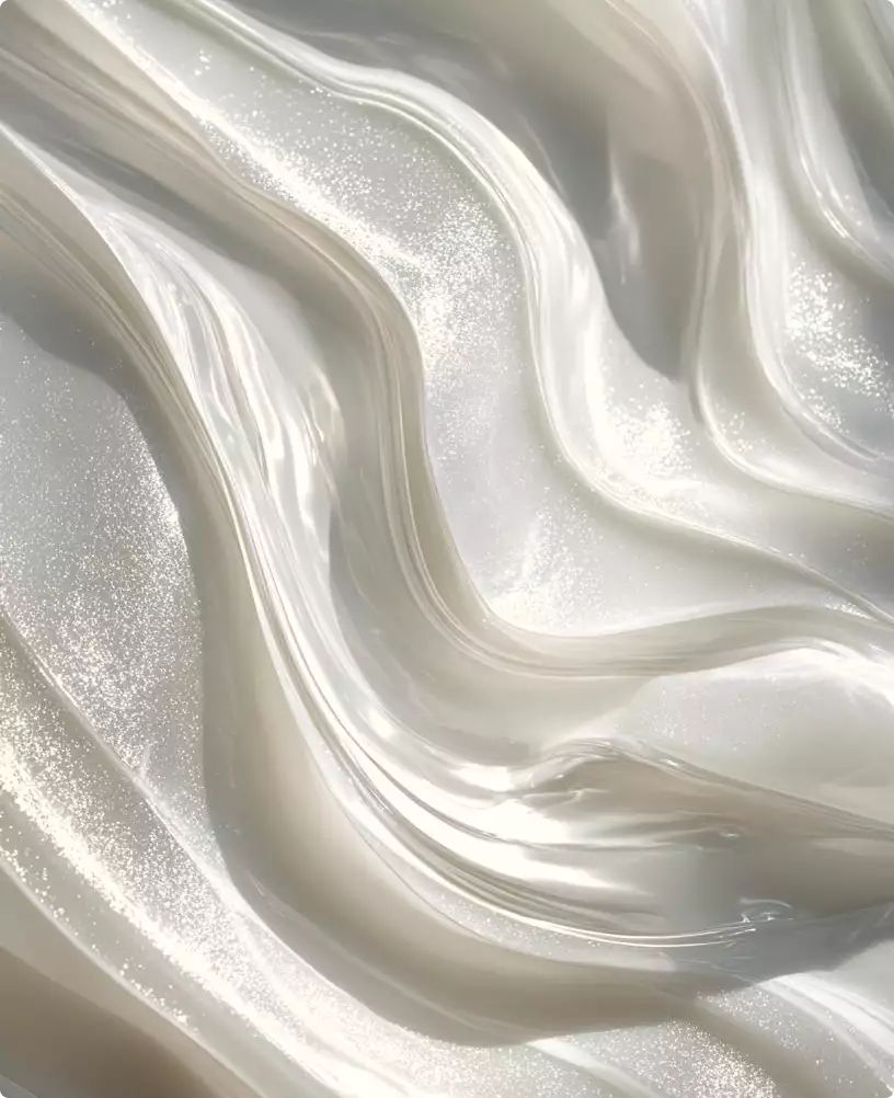 Exterieurbeeld van een medisch centrum met glanzende witte vloeiende abstracte textuur in close-up