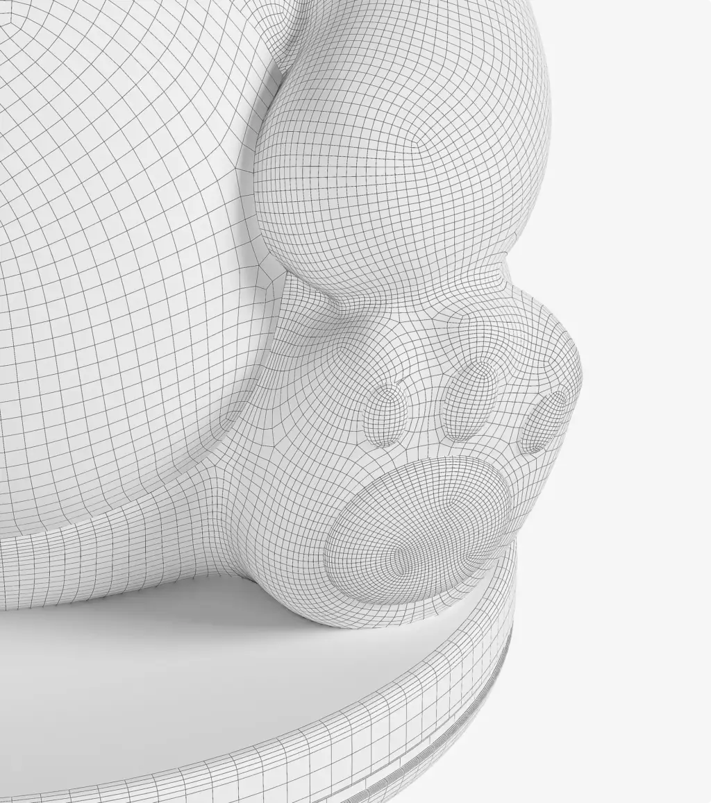 Portfolio 3D-Produktmodellierung: Drahtgittermodell der Bärenpfote