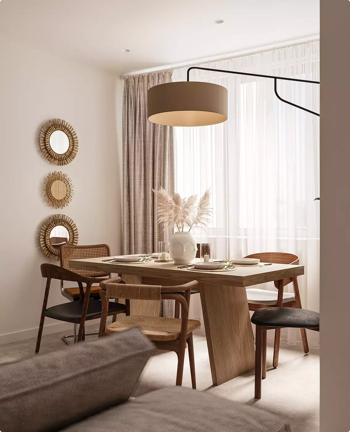 Was ist Rendering? 3D-Rendering einfach erklärt Architektur-Rendering eines Innenraums für die Immobilienvermarktung