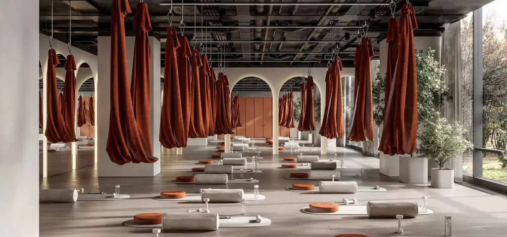 Sala yoga simmetrica nell