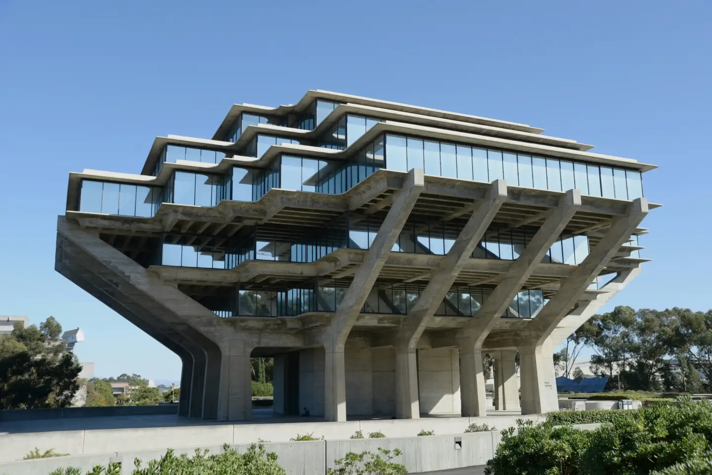 What Is Brutalist Architecture, and Why Is It So Controversial? Geisel Library as a famous brutalist building with exposed concrete structure