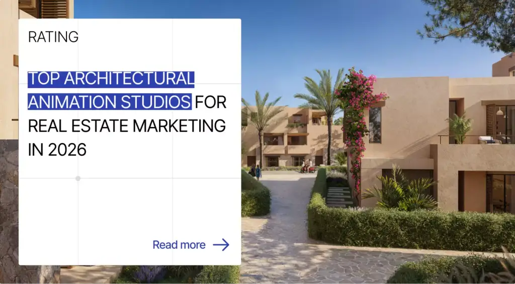 Architectural animation studios graphic for real estate marketing ranking in 2026