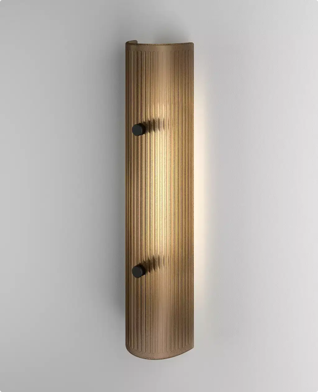 Wall light with ribbed glass, 3D render