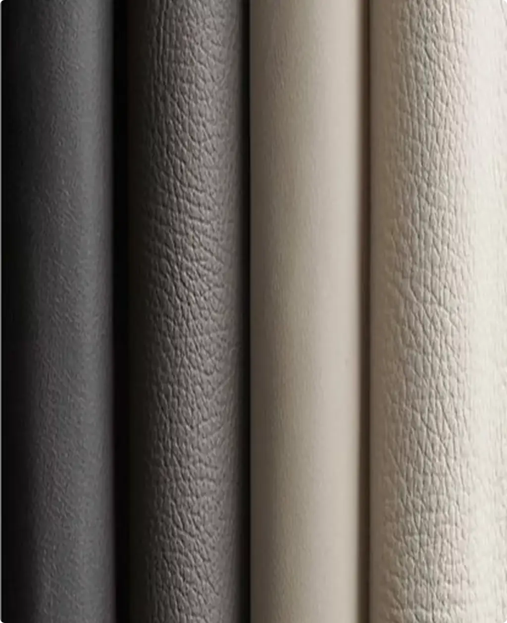 3D render of leather colour swatches for a handbag range