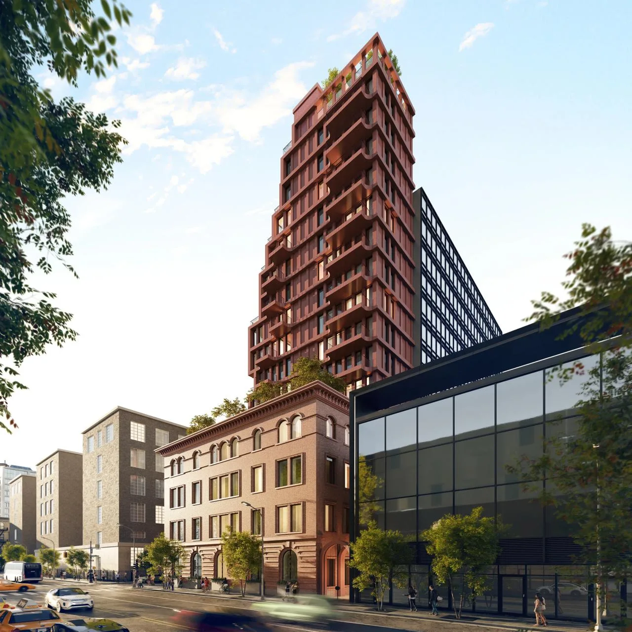 High-rise residential tower CGI for marketing an off-plan development