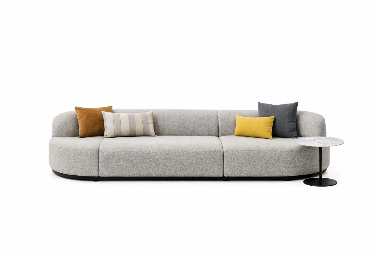 Modern sofa 3D rendering for a furniture virtual showroom