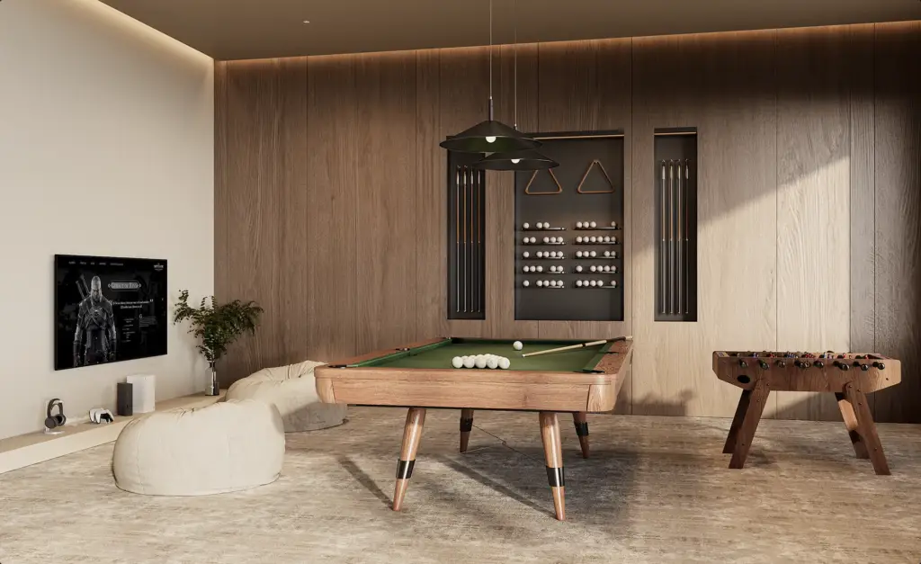 3D-visualisatie van een kantoorinterieur dat de merkidentiteit over de werkplek uitdraagt