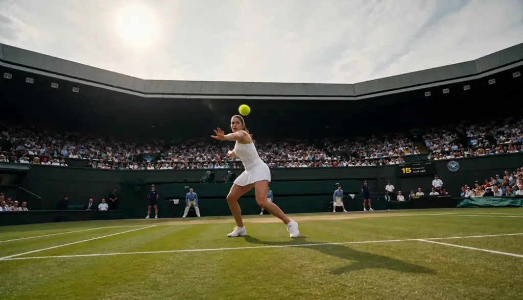 Tennis player on a court, endurance and fitness lifestyle.
