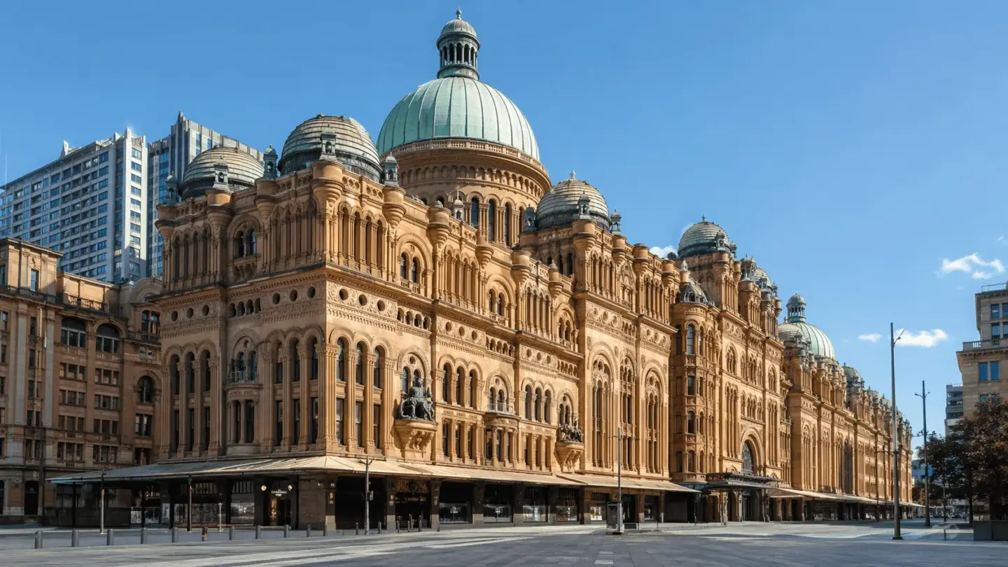 Victorian Architecture: A Complete Guide to Its History and Styles Sydney shopping arcade with domes, arched windows, and decorative Victorian details
