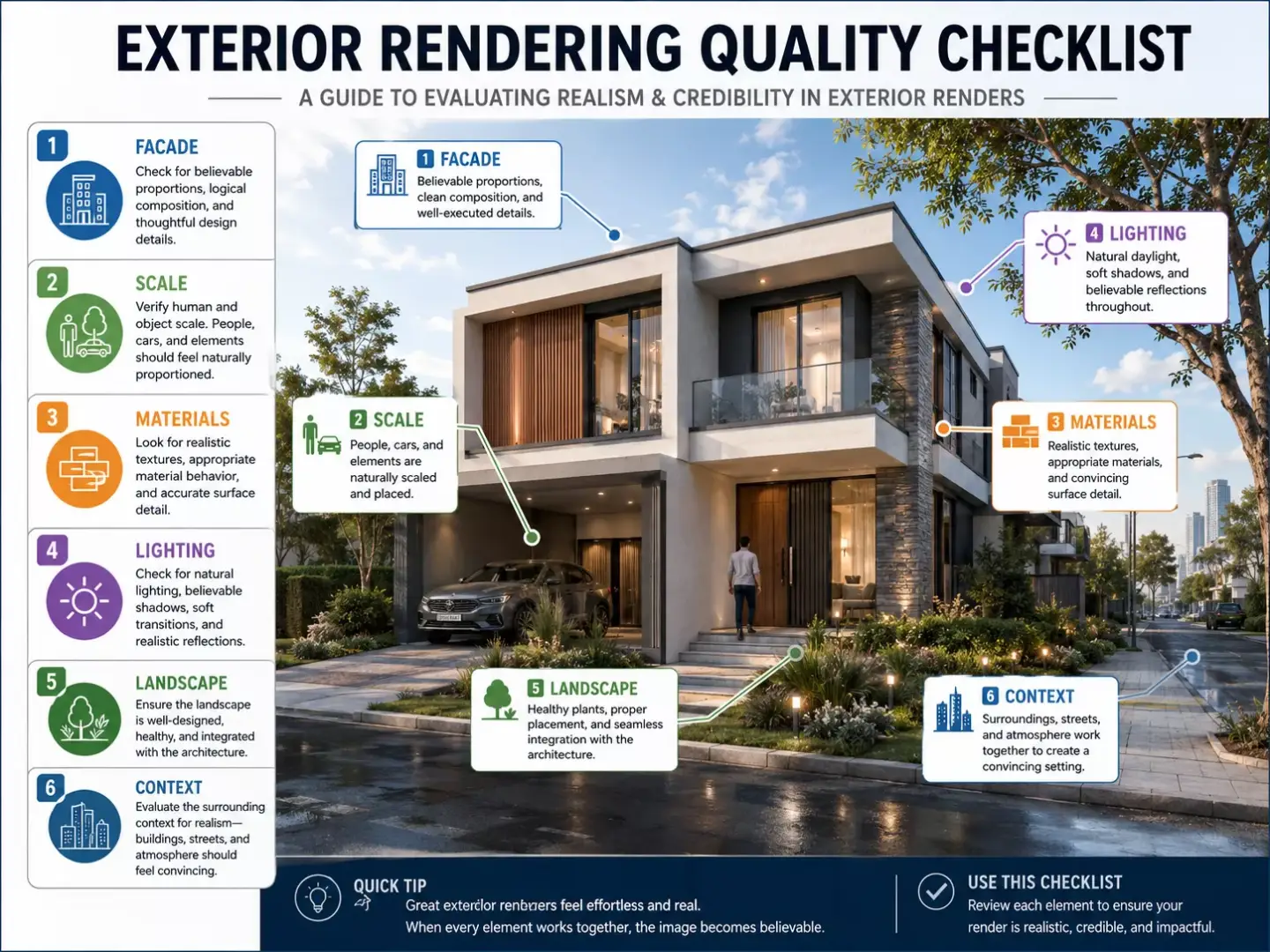 3D exterior rendering an architecture firm uses to generate project leads