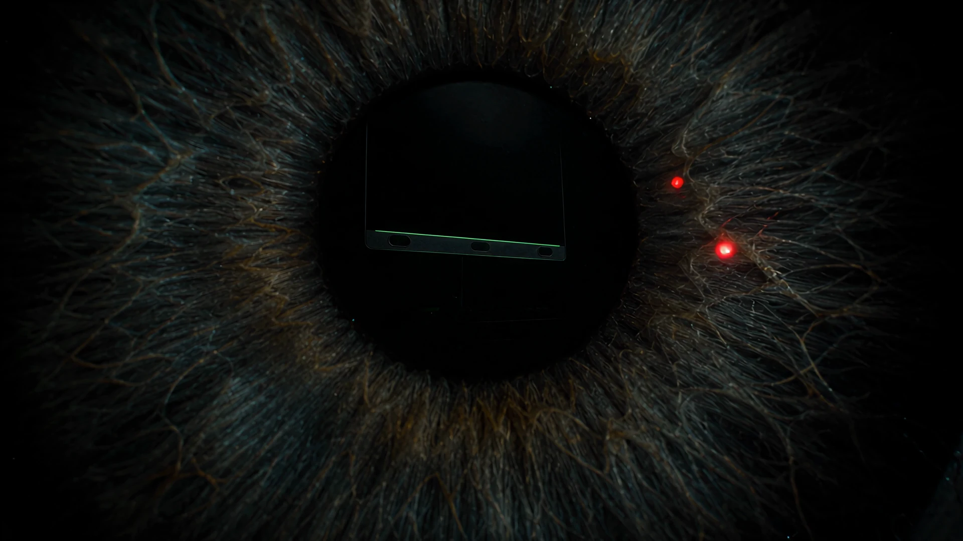 Lanceringsfilm van Luma: een oog waarin de eyetracker weerspiegeld wordt