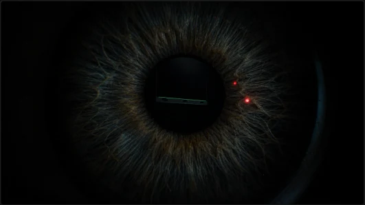 Storyboardshot 2 van de lanceringsfilm voor de eyetracker Luma: Het oog