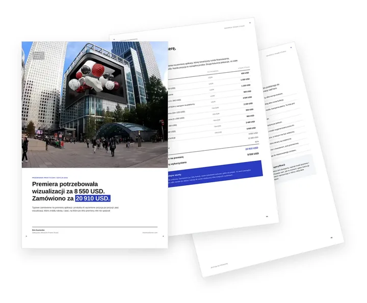 Okładka poradnika o planowaniu wizualizacji na premierę aplikacji i produktów AI