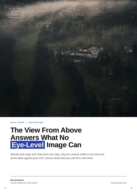 Cover of the guide: The View From Above Answers What No Eye-Level Image Can