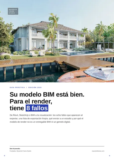 Portada de la guía: Su modelo BIM está bien. Para el render, tiene 8 fallos