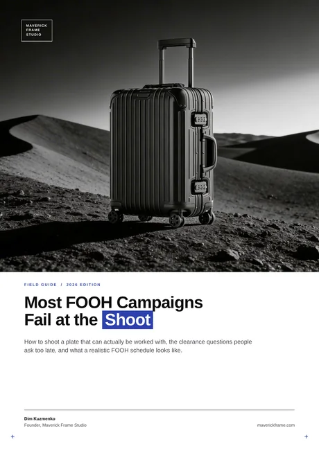 Cover of the guide: Most FOOH Campaigns Fail at the Shoot