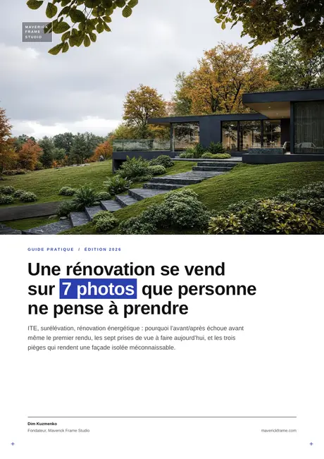 Couverture du guide: Une rénovation se vend sur 7 photos que personne ne pense à prendre