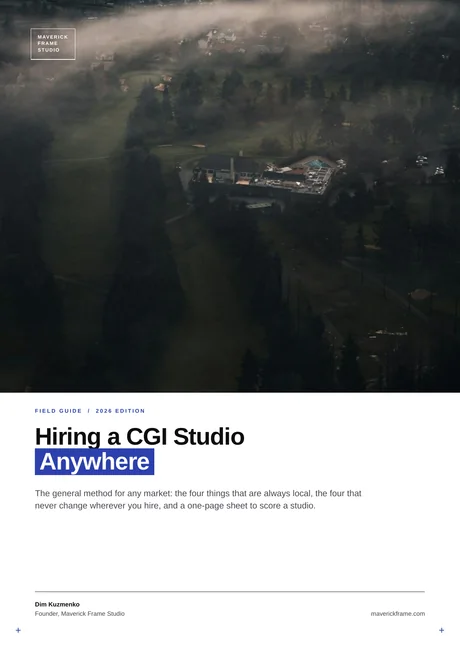 Cover of the guide: Hiring a CGI Studio Anywhere