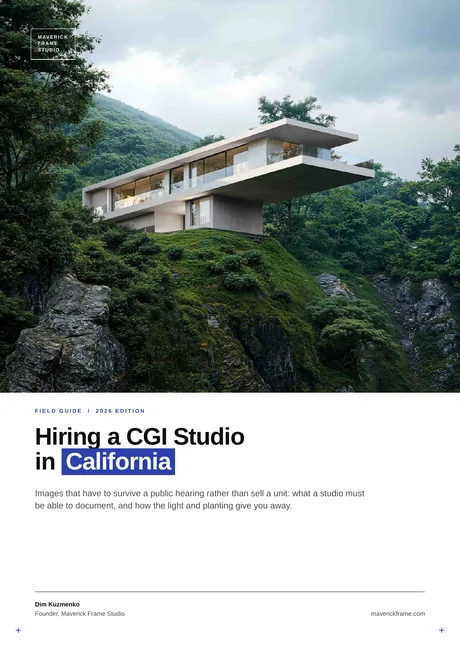 Cover of the guide: Hiring a CGI Studio in California