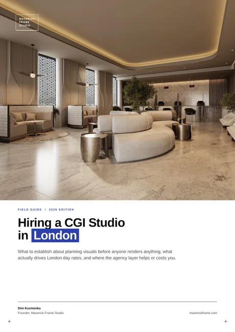 Cover of the guide: Hiring a CGI Studio in London