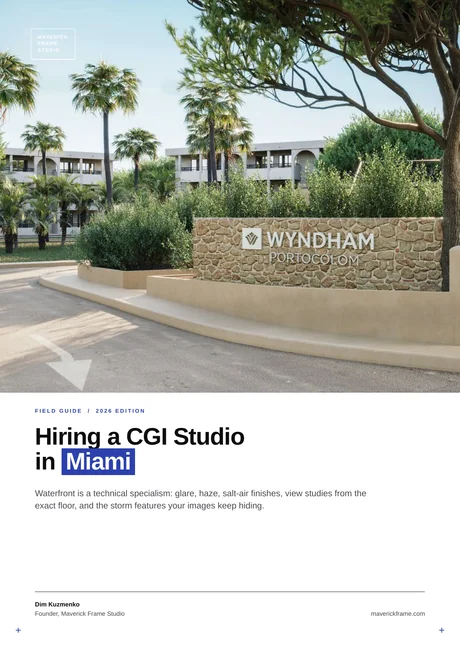 Cover of the guide: Hiring a CGI Studio in Miami