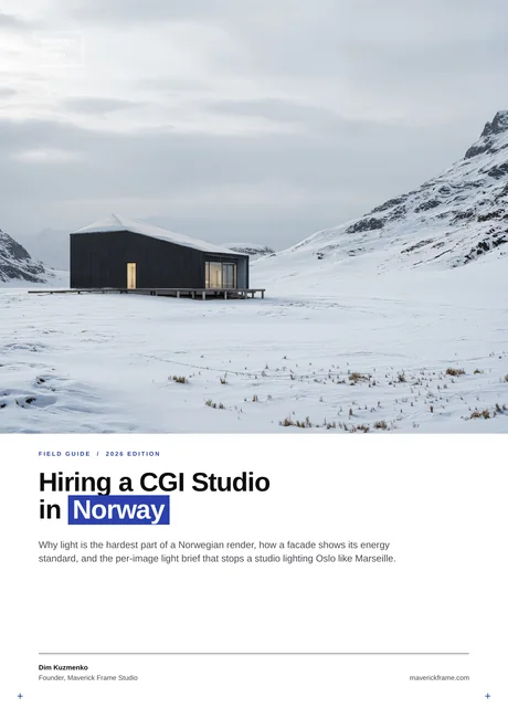 Cover of the guide: Hiring a CGI Studio in Norway