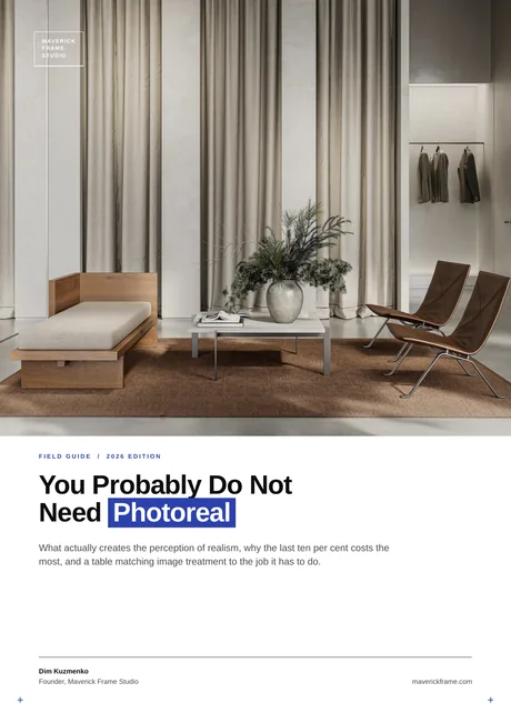 Cover of the guide: You Probably Do Not Need Photoreal