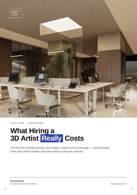 Cover of the guide: What Hiring a 3D Artist Really Costs
