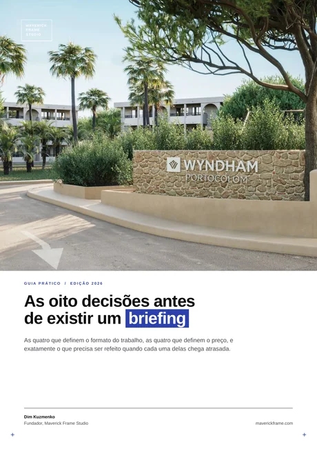 Capa do guia: As oito decisões antes de existir um briefing