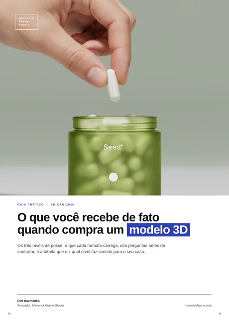 Capa do guia: O que você recebe de fato quando compra um modelo 3D