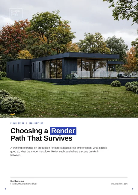 Cover of the guide: Choosing a Render Path That Survives