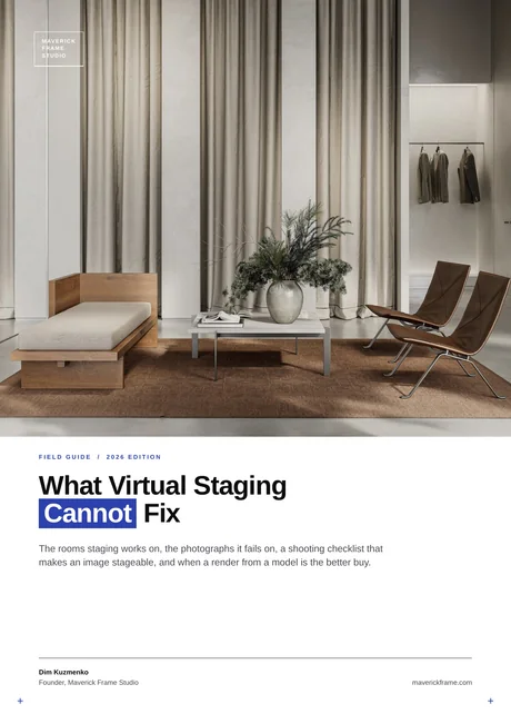 Cover of the guide: What Virtual Staging Cannot Fix