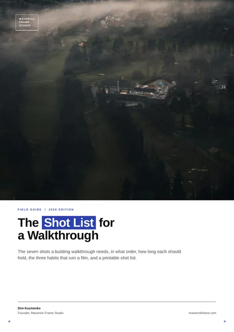 Cover of the guide: The Shot List for a Walkthrough