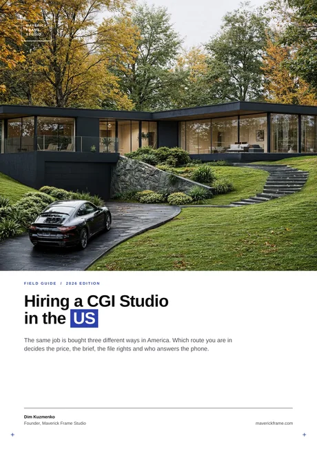 Cover of the guide: Hiring a CGI Studio in the US