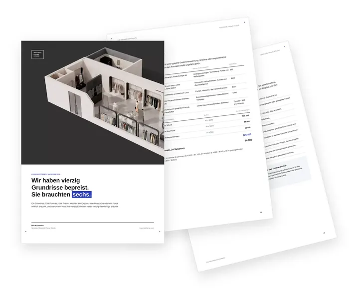 Cover des Leitfadens zur Wahl des richtigen Formats für die 3D-Grundriss-Visualisierung