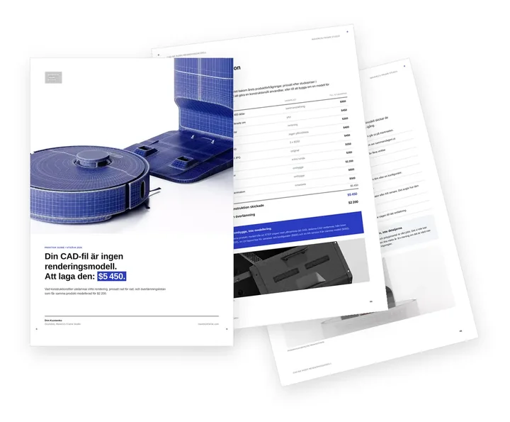 Omslag till guiden om hur ni förbereder CAD-filer för 3D-rendering av produkter