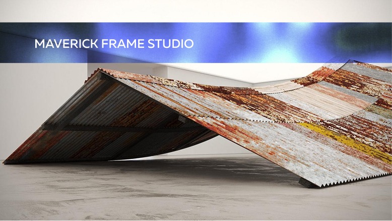 Abstract rusted metal architectural installation rendered by a top 3D rendering company in the best 3D rendering industry