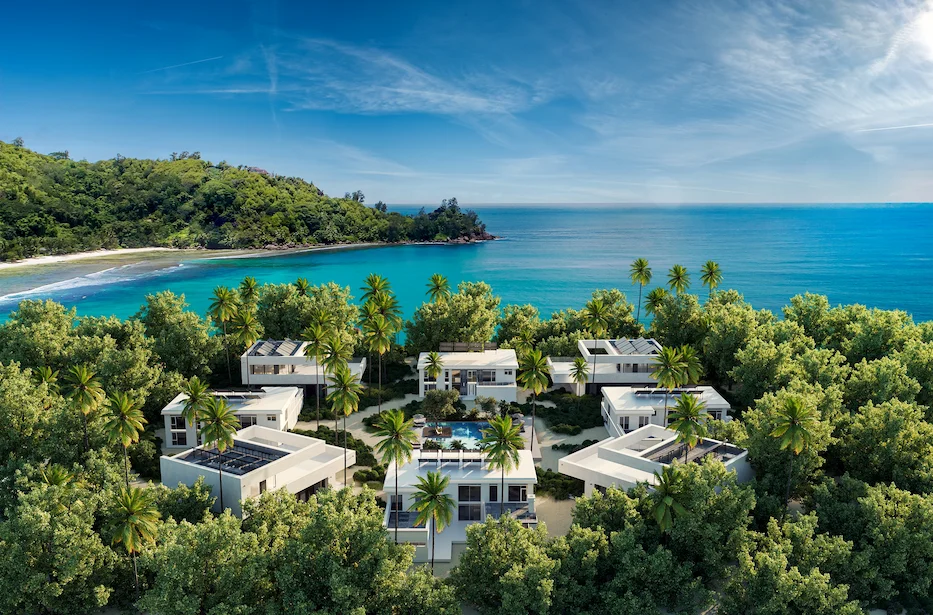 Luxury multi-level hillside residence overlooking the landscape