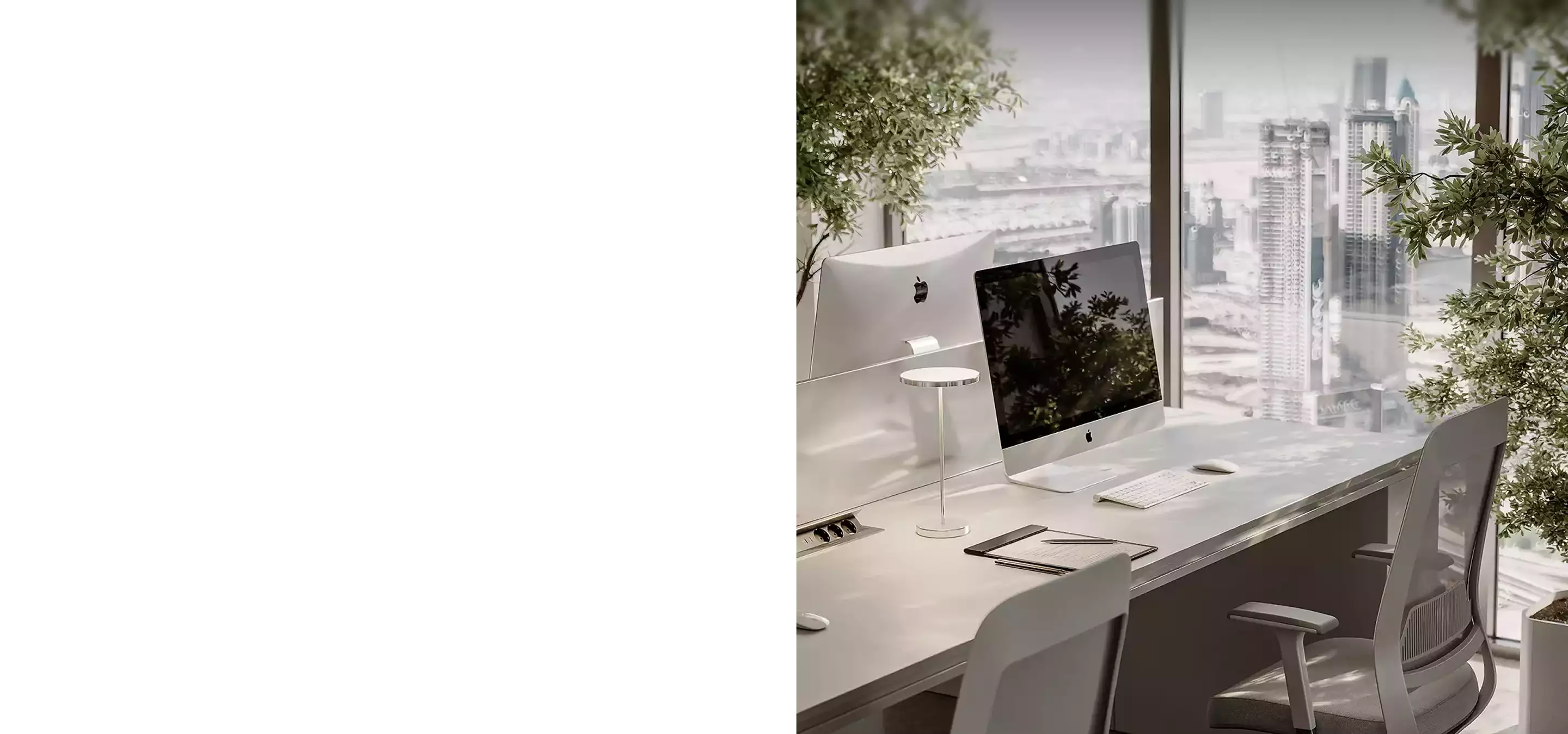 Office desk by window, CGI for Real Estate Marketing: How 3D Visualization Drives Property Sales