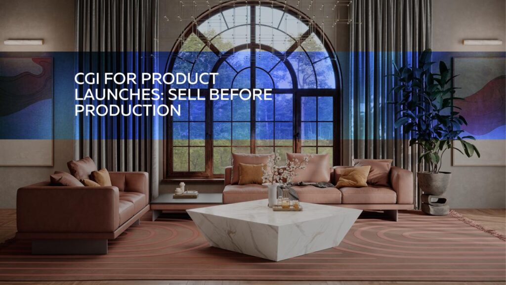 CGI for product launches showing lifestyle product CGI to sell before production without photography
