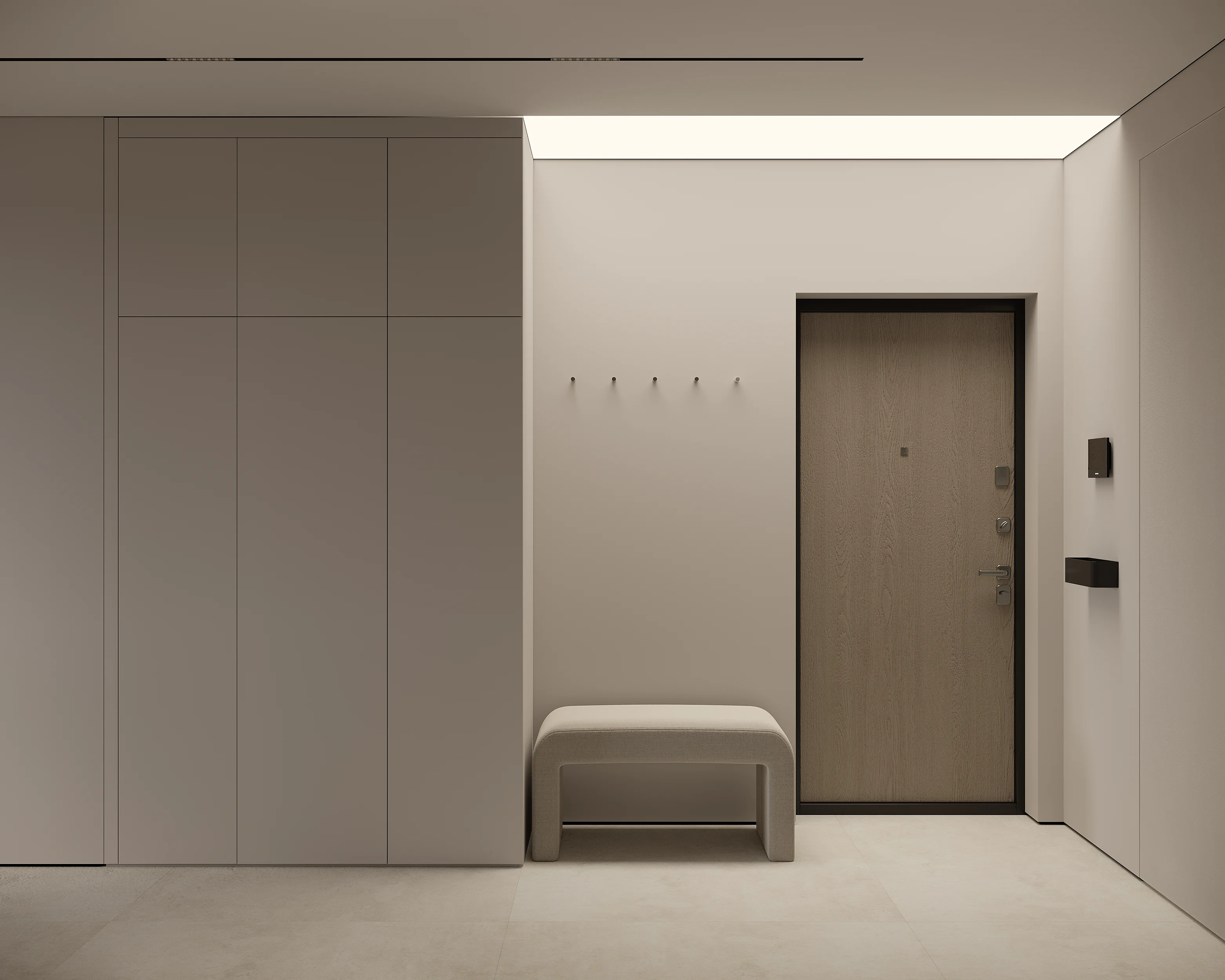 Modern entry door visualized through 3D product visualization and CGI services