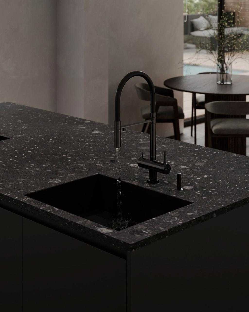 Kitchen faucet CGI with 3D product rendering for marketing and product launch visuals