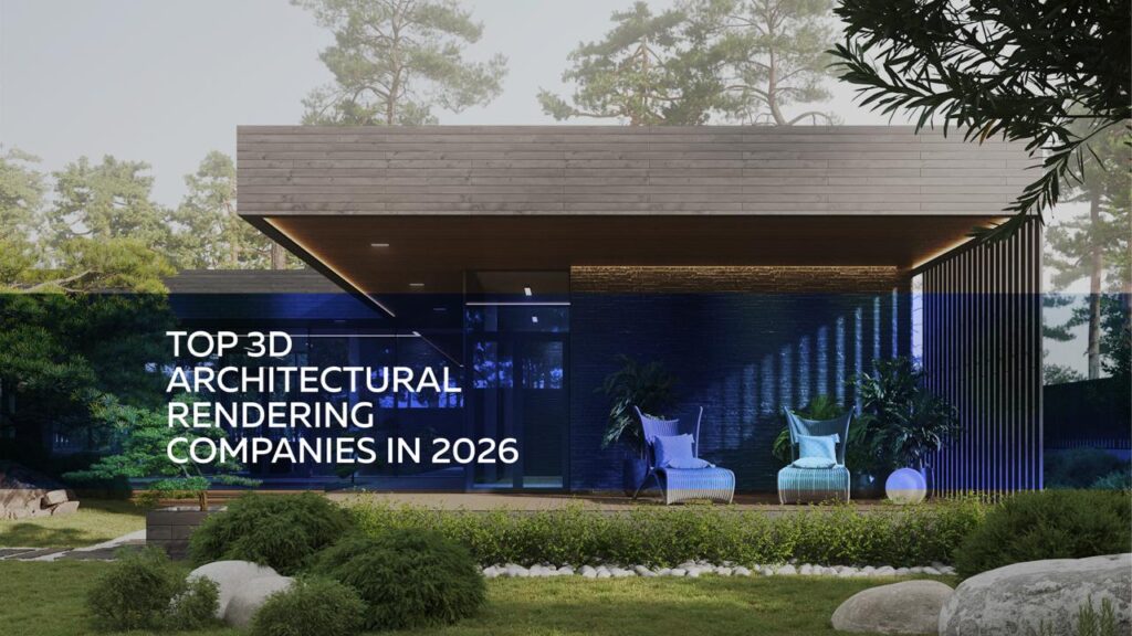 Modern forest house render by Top 3D Architectural Rendering Companies in the 3D Rendering Industry