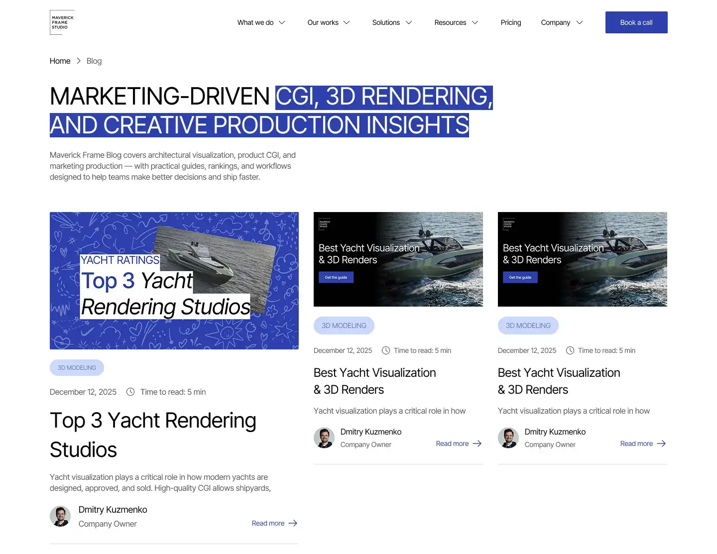 Maverick Frame Studio blog covering architectural visualization and CGI insights