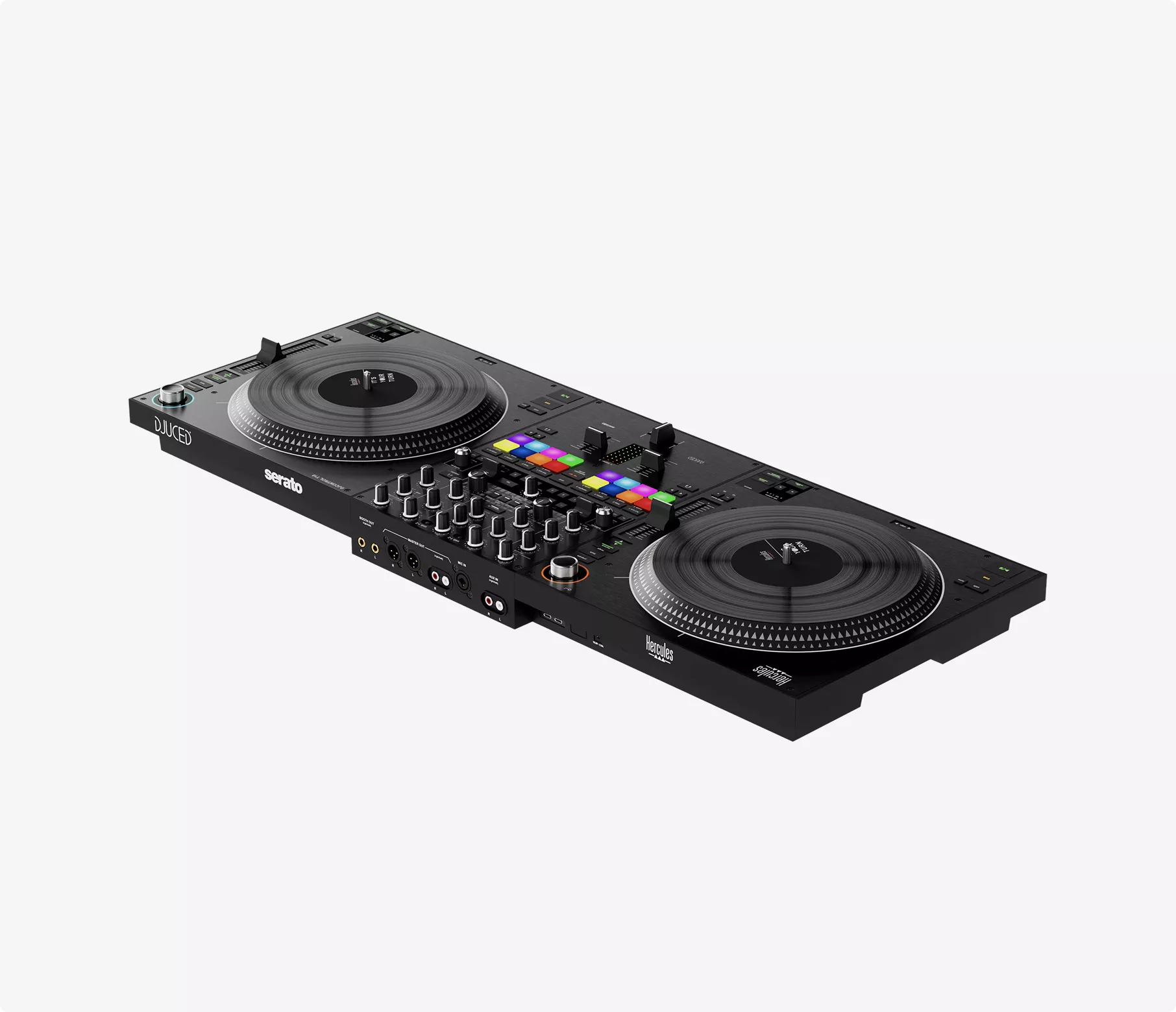 Angled DJ controller product render for 3D Product Modeling Portfolio